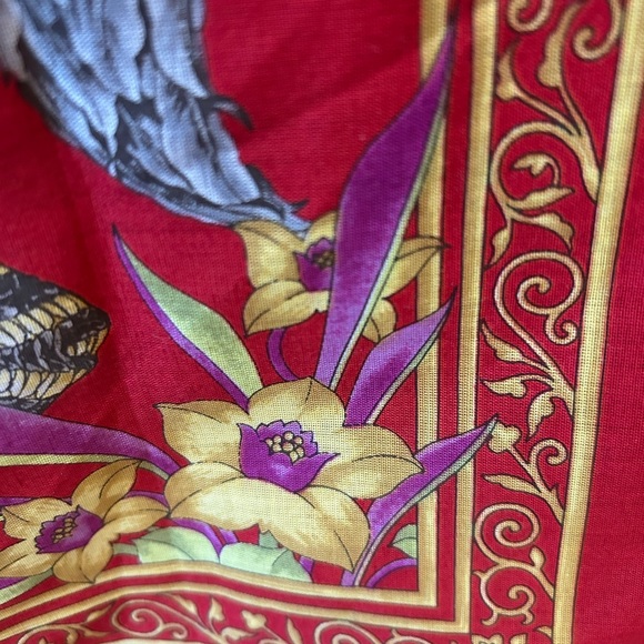 -Vintage Salvatore Ferragamo Cotton Zebra Scarf - Picture 7 of 8